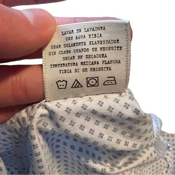 Construct patterned slim fit button down shirt - Picture 6 of 10